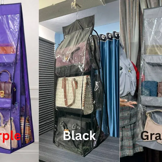 Top Loading ওয়াশিং মেশিন কভার - (1Pcs) With Zipper 6 Pocket Foldable Hanging Bag 3 Layers,