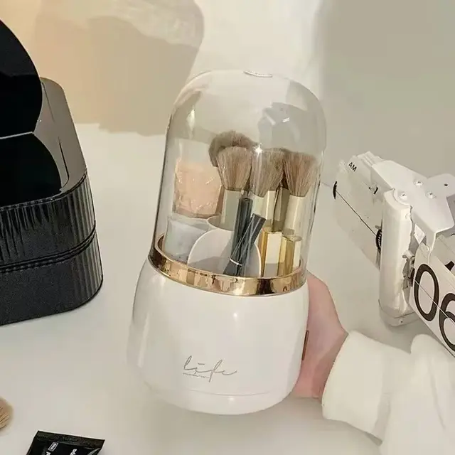 360° Rotating Portable Makeup Brushes Holder - 360° Rotating Portable Makeup Brushes Holder(White)
