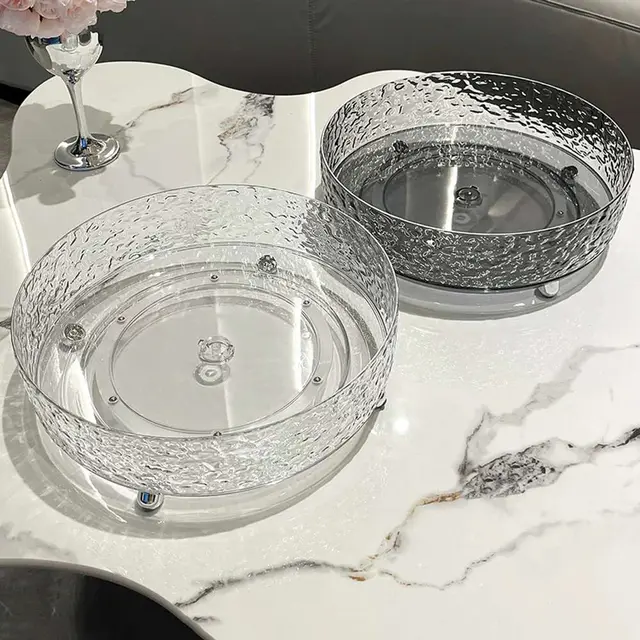 360° Rotated Multipurpose Makeup Bottle Storage Box And Fruit Plate