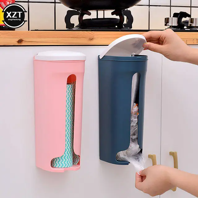 Multifunctional Wall Mounted Organizer - (1Pcs)Garbage bag storage box