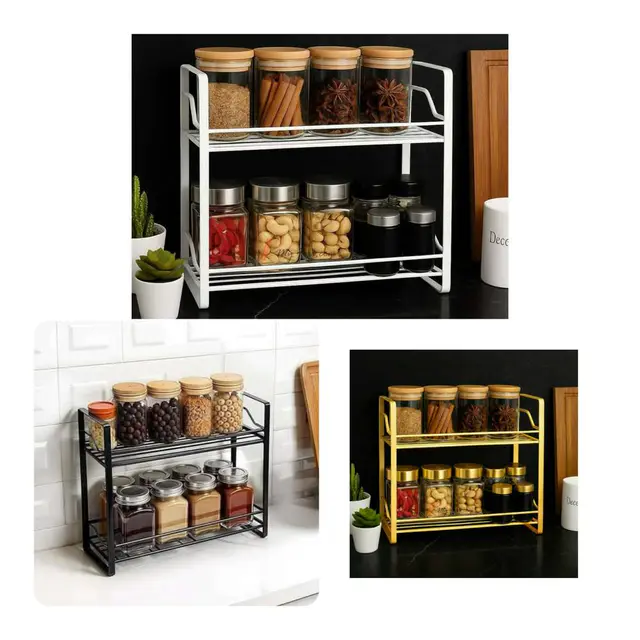 2 Layer Spice Jar Rack