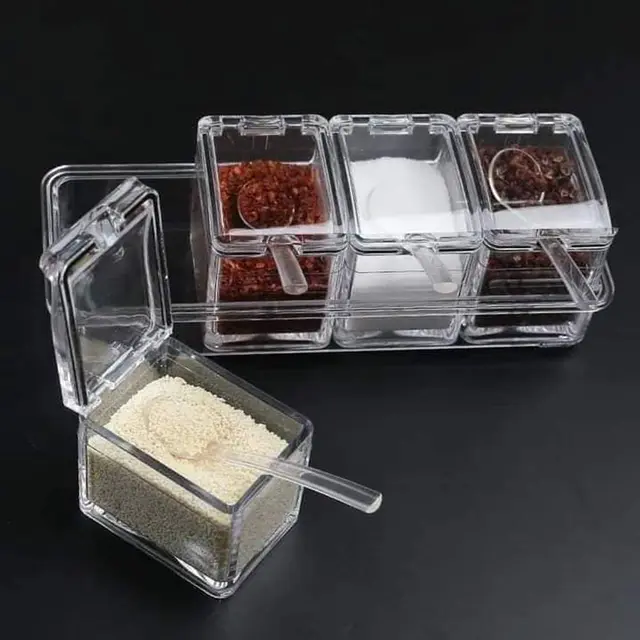 Multifunctiona Storage Organizer - 4Pcs Acrylic Seasoning Box