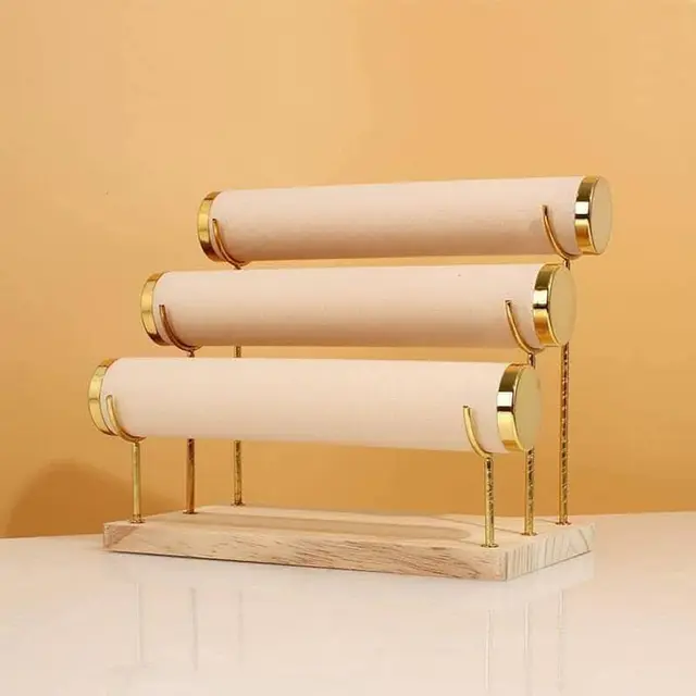 3-Layer Jewelry Rack Wooden Bracelet Holder - 3-Layer Jewelry Rack Wooden Bracelet Holder