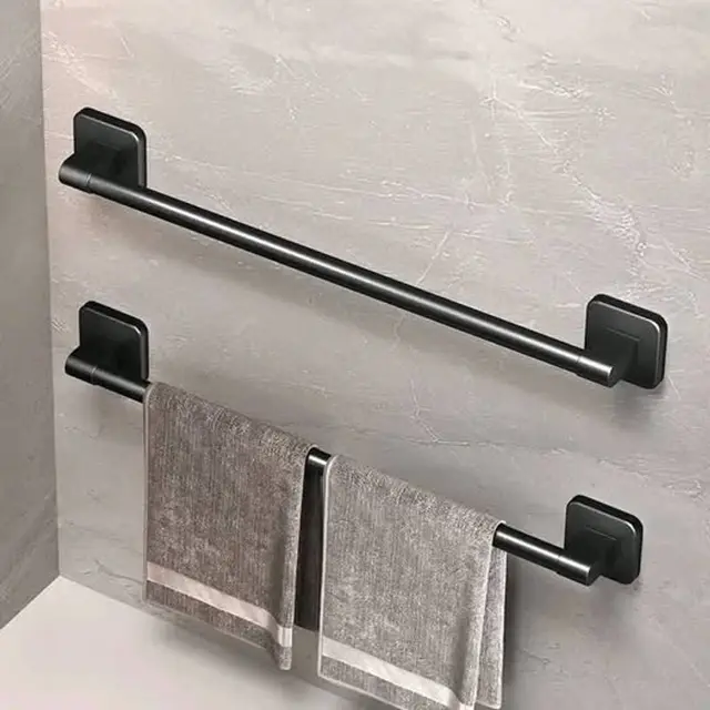 360° Toothbrush Holders with Sliding Lid - Self Adhesive Bathroom Towel Holder Rack(50 CM)
