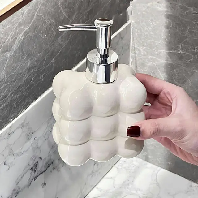 Liquid Soap Dispenser - (White)Ceramic Hand Sanitizer Dispenser