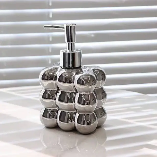 Liquid Soap Dispenser - (Silvery)Ceramic Hand Sanitizer Dispenser
