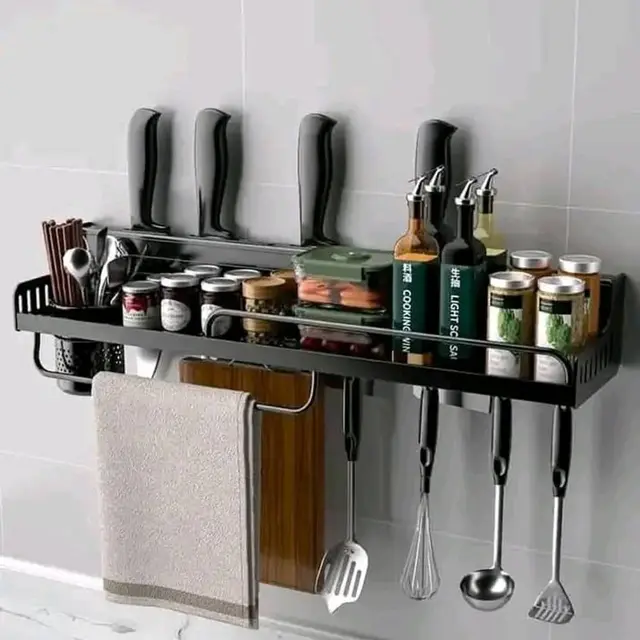 Wall Mounted Multifunctional Kitchen Storage Shelf - Wall Mounted Multifunctional Kitchen Storage Shelf