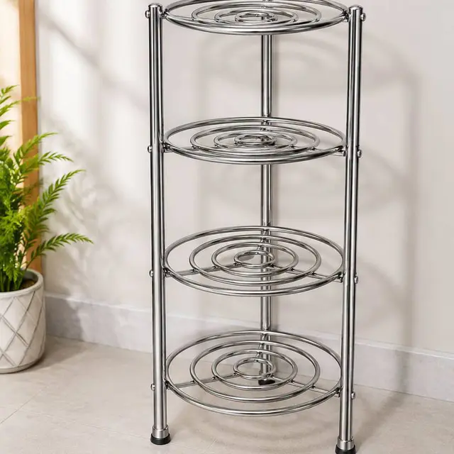 প্রিমিয়াম মাল্টি-লেয়ার স্টিল র ্যাকে - 4 Layer Pot Holder