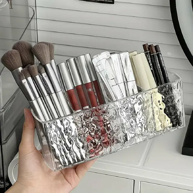 4 Grid Makeup Storage Holder - (Transparent)4 Grid Makeup Storage Holder