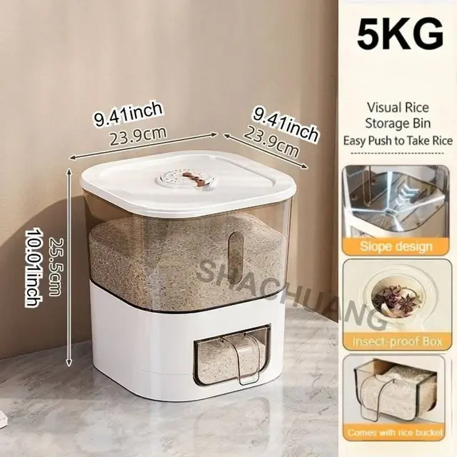 Automatic Rice Storage Box - (5kg)Automatic Rice Storage Box