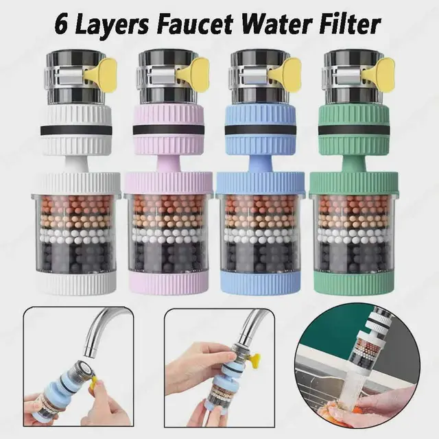 Portable Sealing Machine - (4pcs)Six-Layer Protection Tap Water Filter