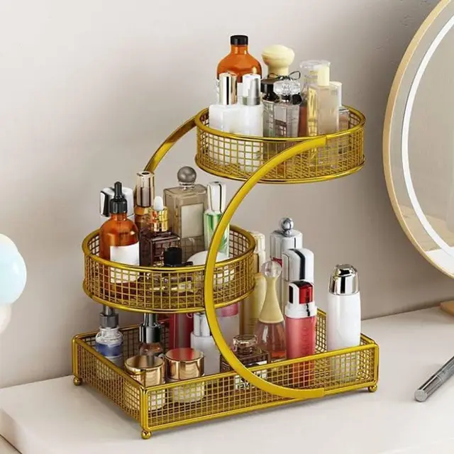 3-Layer Premium Fruit Basket - (Golden)Multi Layer Shelf Storage Rack