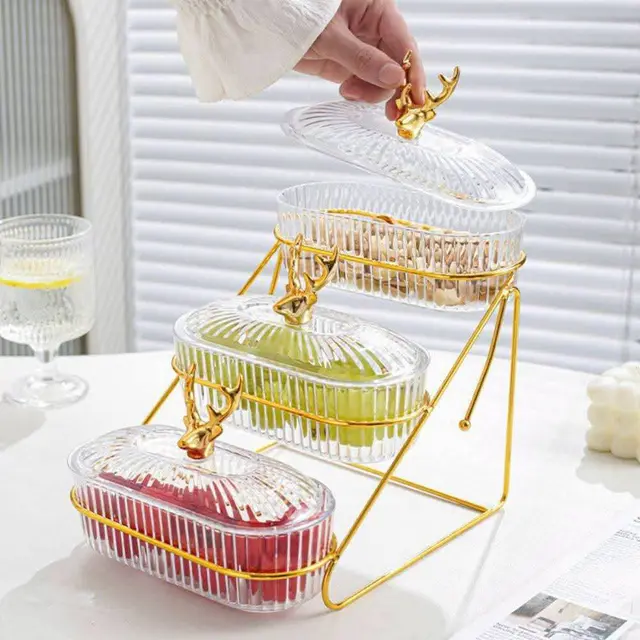 Multi-layer Fruit Plate Elegant 3-tier - Multi-layer Fruit Plate Elegant 3-tier