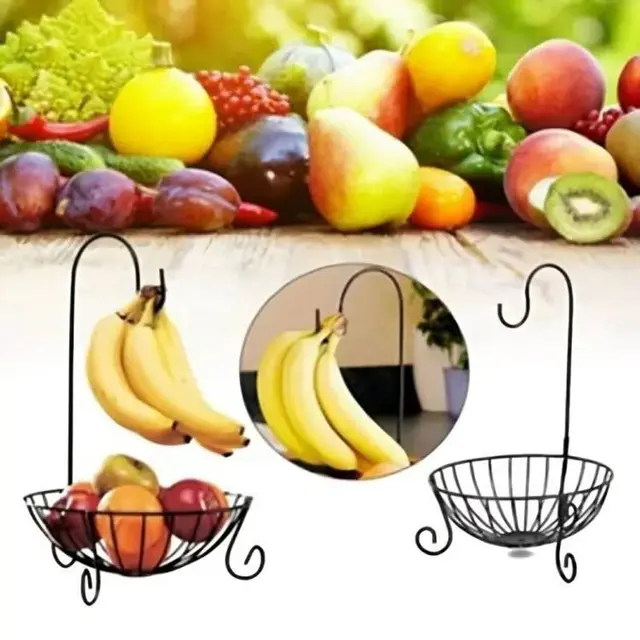 Fruit basket with Banana hanger hook