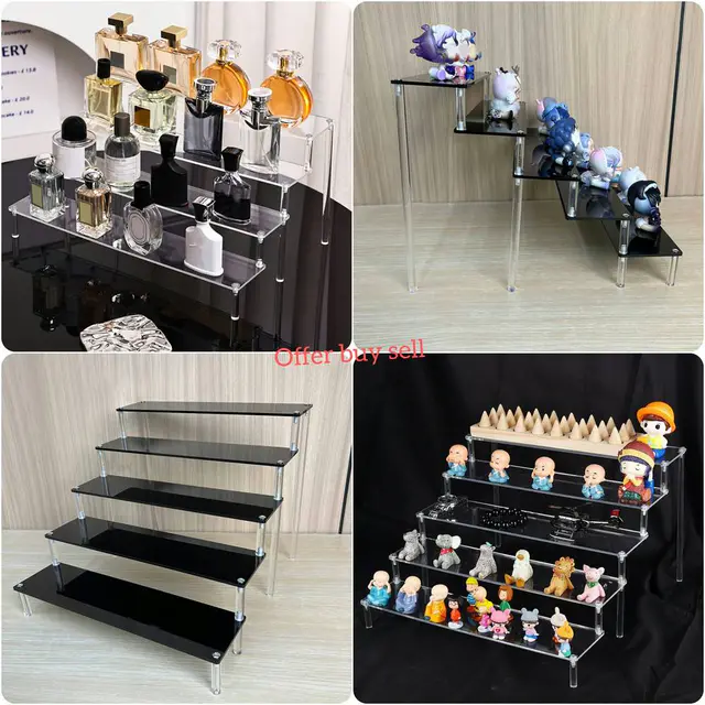 5 Tier Transparent Storage Rack with Tiered