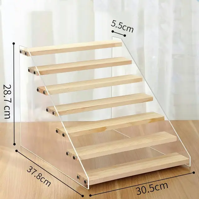 Wooden & Acrylic Multi-Layer Display Stand - (7 Layer)Wooden & Acrylic Multi-Layer Display Stand