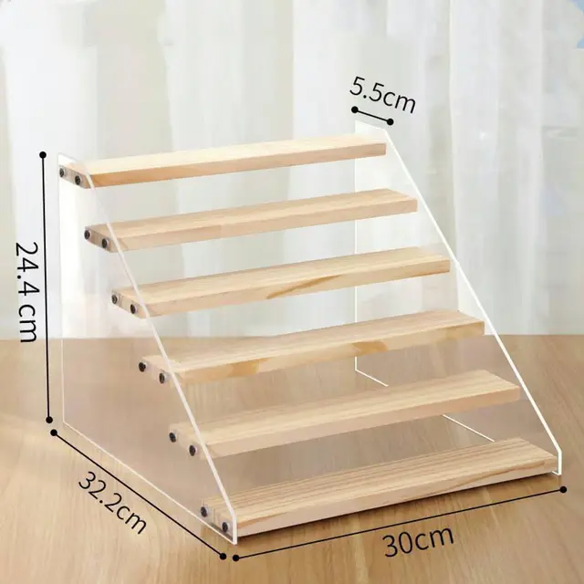 Wooden & Acrylic Multi-Layer Display Stand - (6 Layer)Wooden & Acrylic Multi-Layer Display Stand