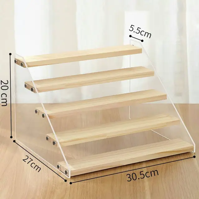 Wooden & Acrylic Multi-Layer Display Stand - (5 Layer)Wooden & Acrylic Multi-Layer Display Stand