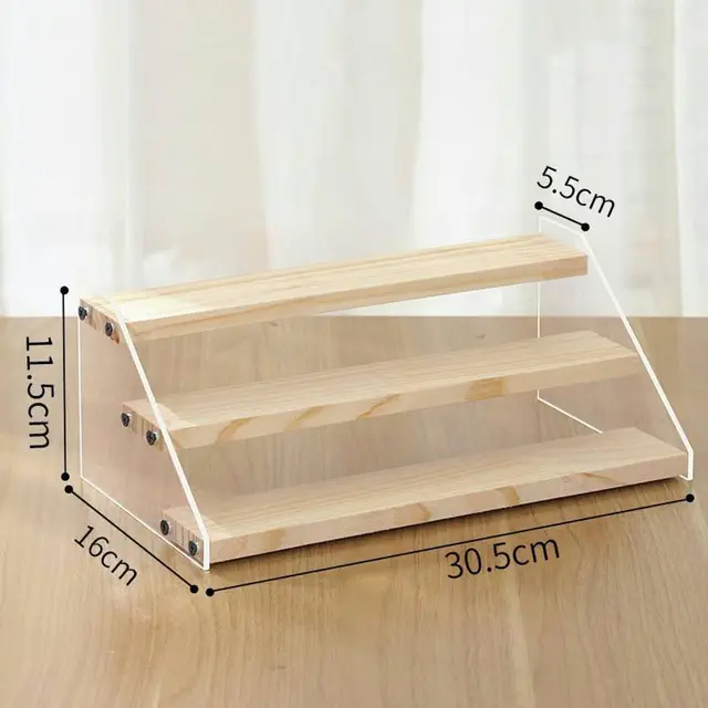 Wooden & Acrylic Multi-Layer Display Stand - (3 Layer)Wooden & Acrylic Multi-Layer Display Stand